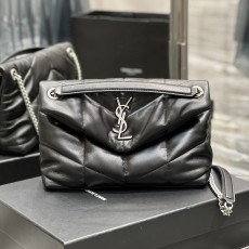 생로랑 모노그램 루루 푸퍼백 스몰 금장 은장 검장  577476 EV15 1EL00 1000