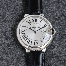 까르띠에 발롱 블루 오토매틱 실버 다이얼 남성용 42mm 시계 4칼라 WSBB0026