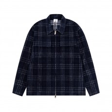 버버리 Burberry 체크 코듀로이 셔츠 - 화이트/다크 블루 80719471