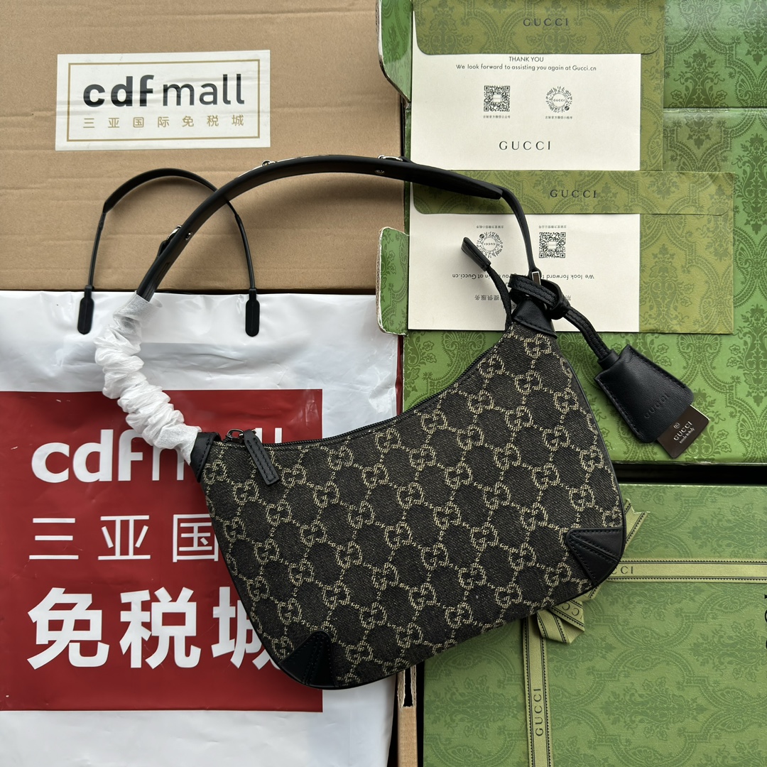 24 SS 구찌 Ophidia GG 오피디아 코튼 블랙 미니 숄더백 658551 FAC2F 8450