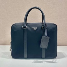 프라다 삼각로고 나일론 레더 트리밍 서류가방 2VE871