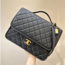 샤넬 백팩 제니백 캐비어 라지 블랙 금장 AS3662
