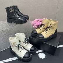 샤넬 퀼팅 레이스업 부츠 3컬러 G36424