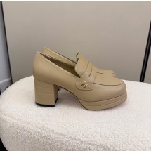 샤넬 24FW 로퍼 힐 CC로고 유광 샤이니 모카신 카프스킨 4컬러 G46066