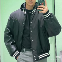 프라다 삼각로고 리나일론 패딩 봄버 바시티 자켓 SGC578