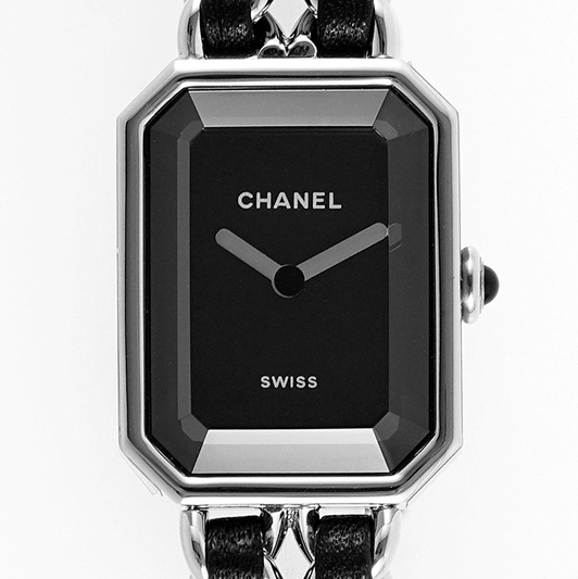 샤넬 프리미에르 아이코닉 체인 시계 블랙 7.6mm H7022