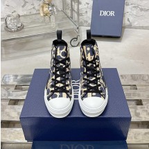 디올 B23 하이탑 스니커즈 남여공용 블루베이지 3SH126ZXX 961