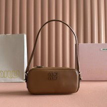 25FW 미우미우 파우치 숄더백 카멜 5NE024