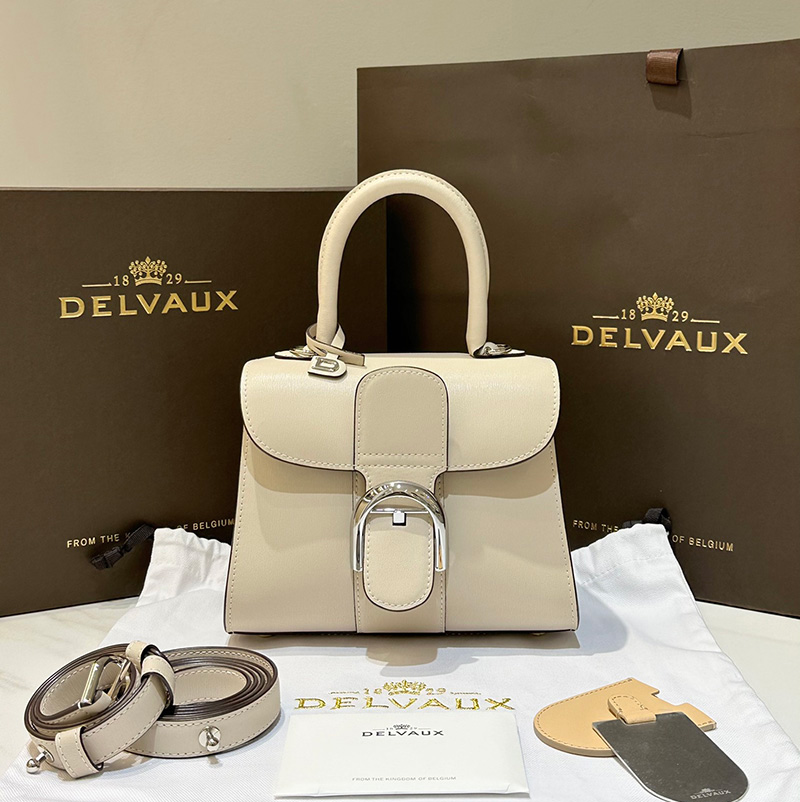 델보 브리앙 미니 복스 아이보리 은장  AA0406