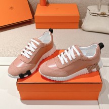 에르메스 바운싱 고트레더 스니커즈 남여공용 핑크 H221898Z