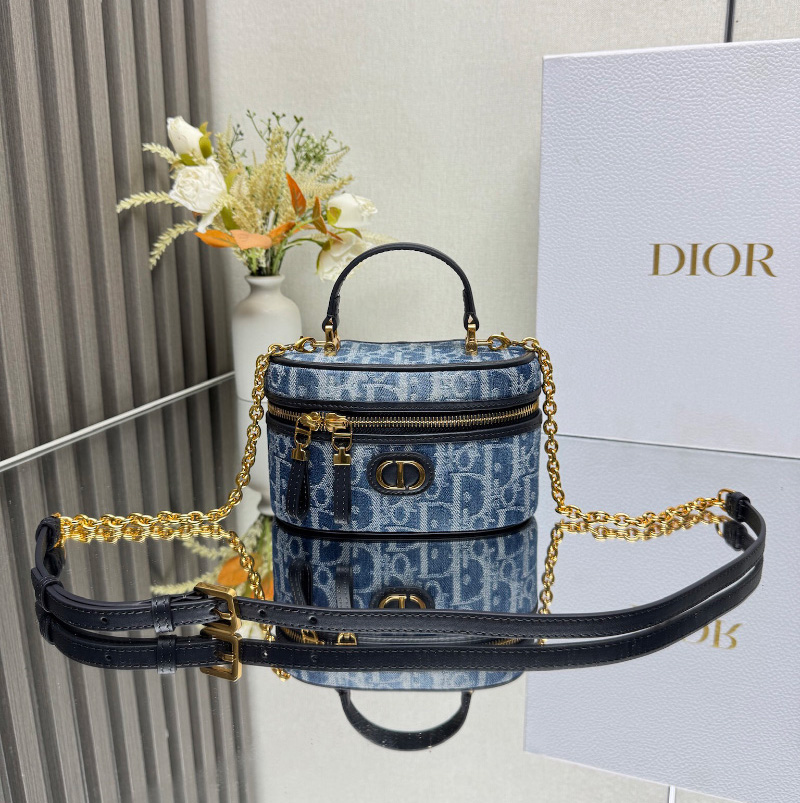 디올 30 Montaigne 몽테인 미니 베니티 케이스 블루 S2332UDCE