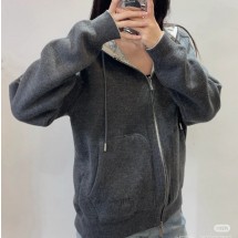 디올  후드 집업 자켓 트랙 양면 재킷 그레이 113M221AT225  F