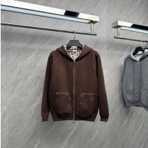 디올 후드 집업 자켓 트랙 양면 재킷 브라운 113M221AT225  F