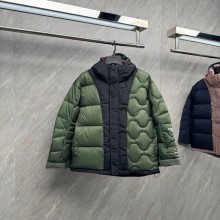 노스페이스 풀집업 후디 다운 남여공용 그린 점퍼  F