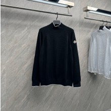 몽클레어 울과 알파카 롤넥 스웨터 블랙 K20919F00003M7751910 F