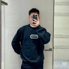 디올  프론트 로고 패치 맨투맨  블랙 243J693A0531   F