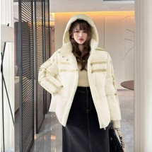 디올 알프스 후드 푸퍼 자켓 디올 스타 모티브 화이트 골드 547C22A2480_X0890  Y