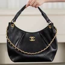 샤넬 26C  로고 송아지 가죽 호보 라지 크로스백  AS5970