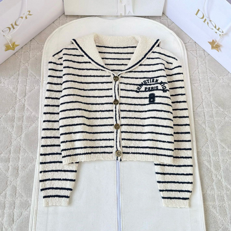 디올 세일러 칼라 Dior 마리니에르 가디건 614G13A7108   Y