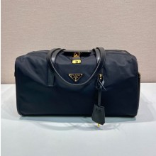 프라다 삼각로고 테수토 나일론 보스턴 숄더백 NERO 1BB135