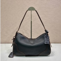 프라다 에이미 라지 가죽 숄더백 블랙 1BC280