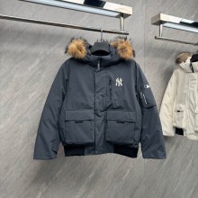 MLB 남여공용 고프코어 아웃포켓 FUR 구스 숏패딩 3ADJB1546-50BKS  F