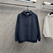 디올 오블리크 후드티, 릴랙스핏 네이비 자카드 113J631A0684   F