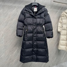 몽클레어 여성 점퍼 울 트리밍 후드 롱 다운 자켓 블랙 K20931C00022539ZD999   F