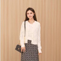 디올 오픈워크 코튼 니트 트윈 세트 614W02A7085   Y