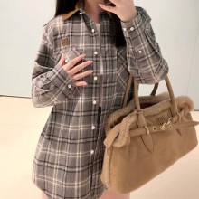 미우미우 체크 플란넬 셔츠 MK2010  Y