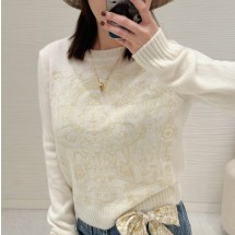 디올 스텔라 모티브 자수 캐시미어 니트 스웨터 에크루 614S57G0058_X1998  H