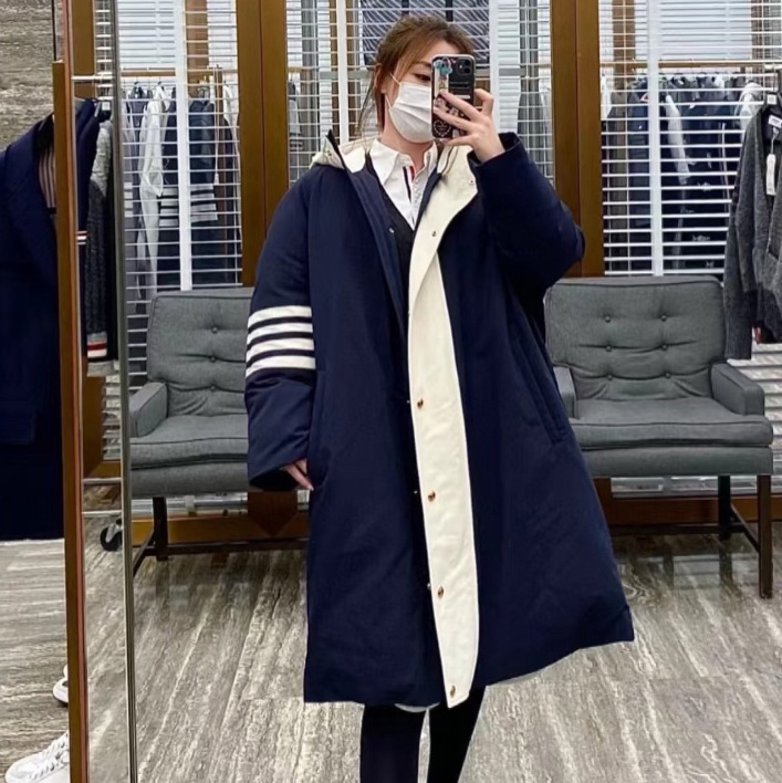 톰브라운 미다스 4바 후드 패딩 코트 FOD062X  H