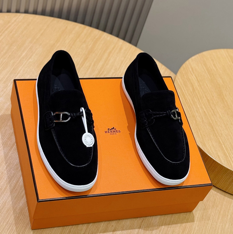 에르메스 이그나시오 남성 모카신 블랙 H261917ZAME