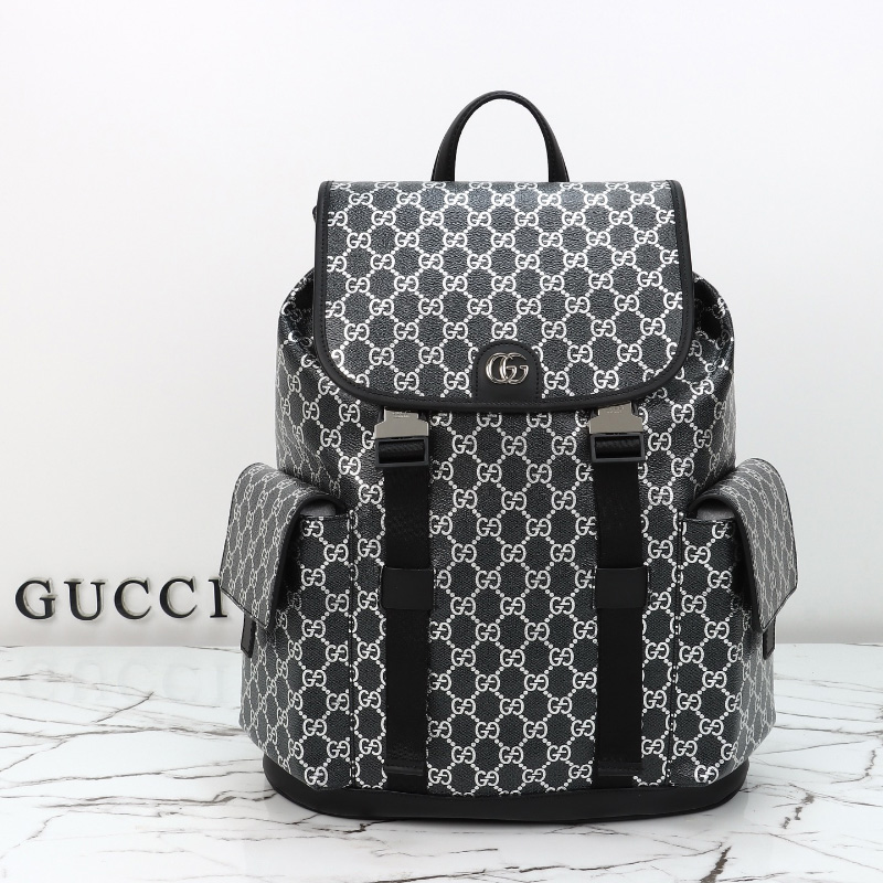 구찌 GG 라지 남성 백팩 블랙 실버 839110