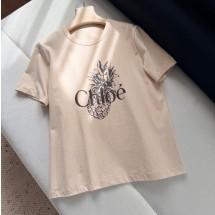 끌로에 크림 파인애플 그래픽 티셔츠 CH25AJH11170  H