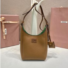 미우미우 버킷 백 카라멜 라치 그린 5BE099