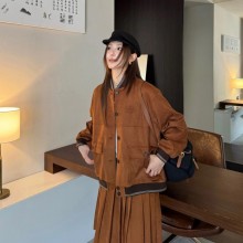 미우미우 플랩 포켓 리브 헴 봄버 재킷 스커트 MPV997  H