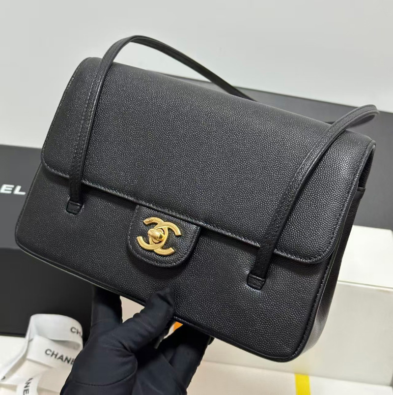 샤넬 26SS 26P  프레피 코코백 가죽 스트랩 스몰 플랩 AS6130