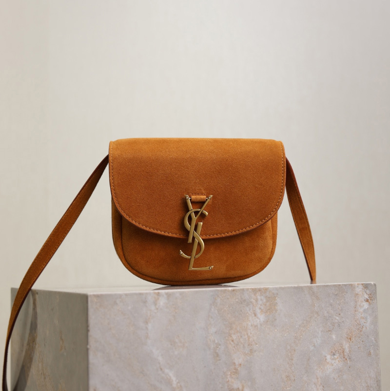 생로랑 카이아 스몰 사첼백  크로스백 오렌지 619740