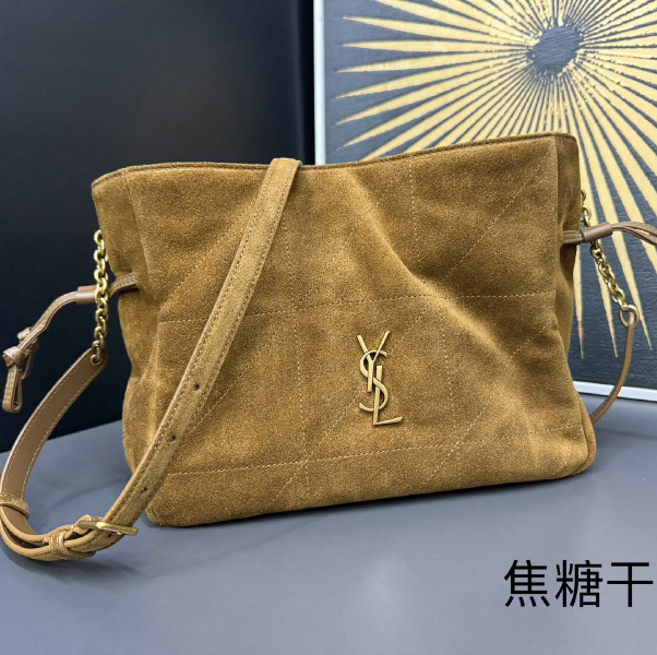 생로랑 스웨이드 제이미 숄더 파우치 NOIR 862712