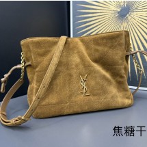 생로랑 스웨이드 제이미 숄더 파우치 NOIR 862712