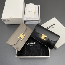 셀린느 트라이엄프 로고 롱 플랩 카드 홀더 장지갑 3종 10P072CQH