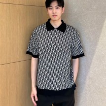 디올 오블리크 코튼 자카드 폴로 셔츠 카라티셔츠 2컬러 293M832AT396  H