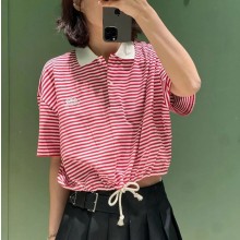 프라다 스트라이프 저지 폴로 셔츠 3558BR 16ZU F0011 S OOO  H