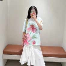 로에베 루즈 핏 티셔츠 라이트 블루 멀티컬러 H526Y22XCJ   H