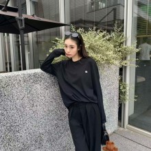 셀린느 트리오페 코튼 티셔츠 블랙 RX017507Z  H