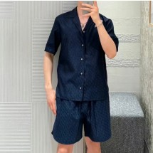 디올 오블리크 반팔셔츠 바지 네이비 블루 483C568A5231  D