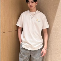 디올 티셔츠 레귤러 핏 데이지 자수 683J628A3036  D