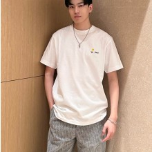 디올 티셔츠 레귤러 핏 데이지 자수 683J628A3036  D