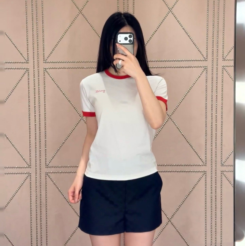 구찌 26SS 구찌 화이트 코튼 t 셔츠 859729  D